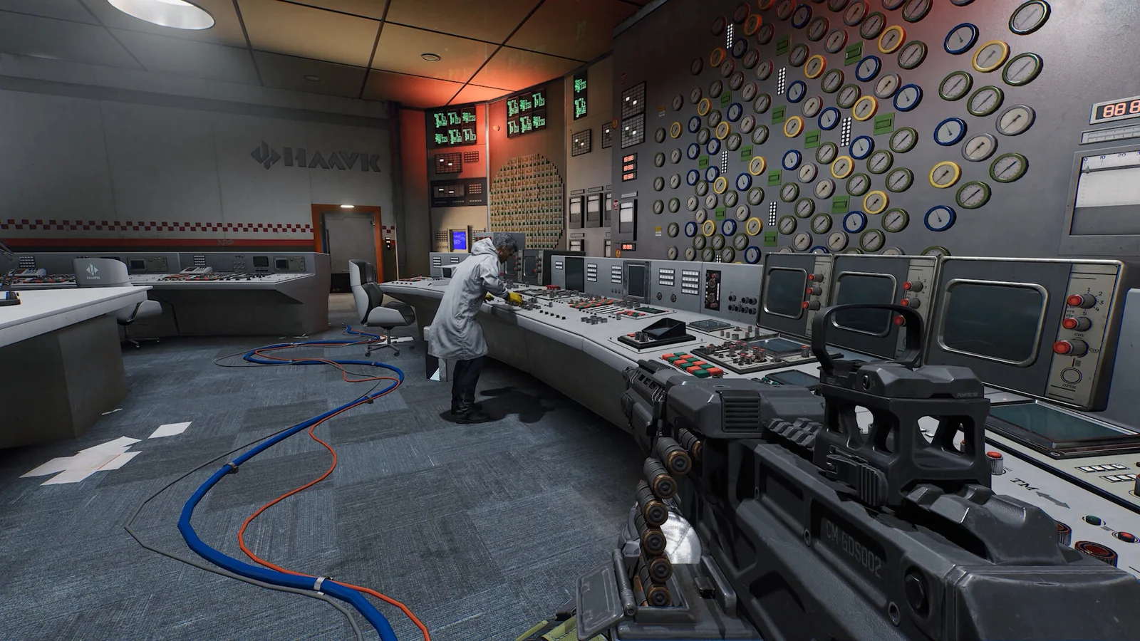 A squad clearing an industrial interior in Delta Force's Operations mode