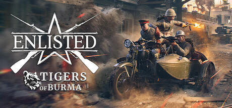 Enlisted official Steam store header artwork showing WWII soldiers in combat