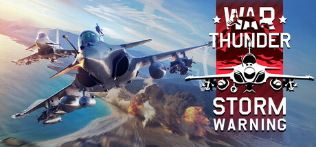 War Thunder official Steam store header artwork showing military vehicles in combat