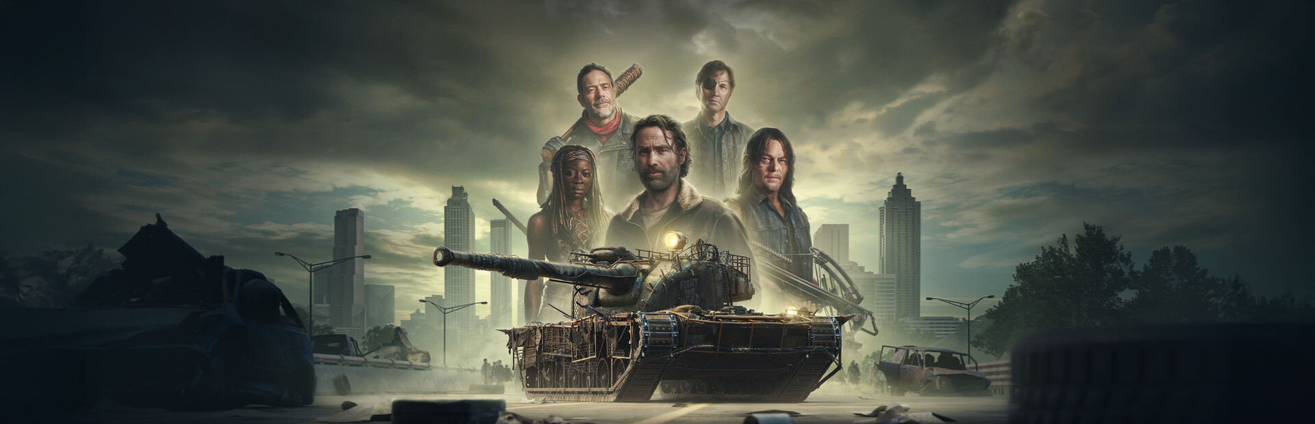 World of Tanks library hero banner showing a tank battle scene
